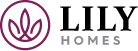 Lily Homes logo with a floral icon