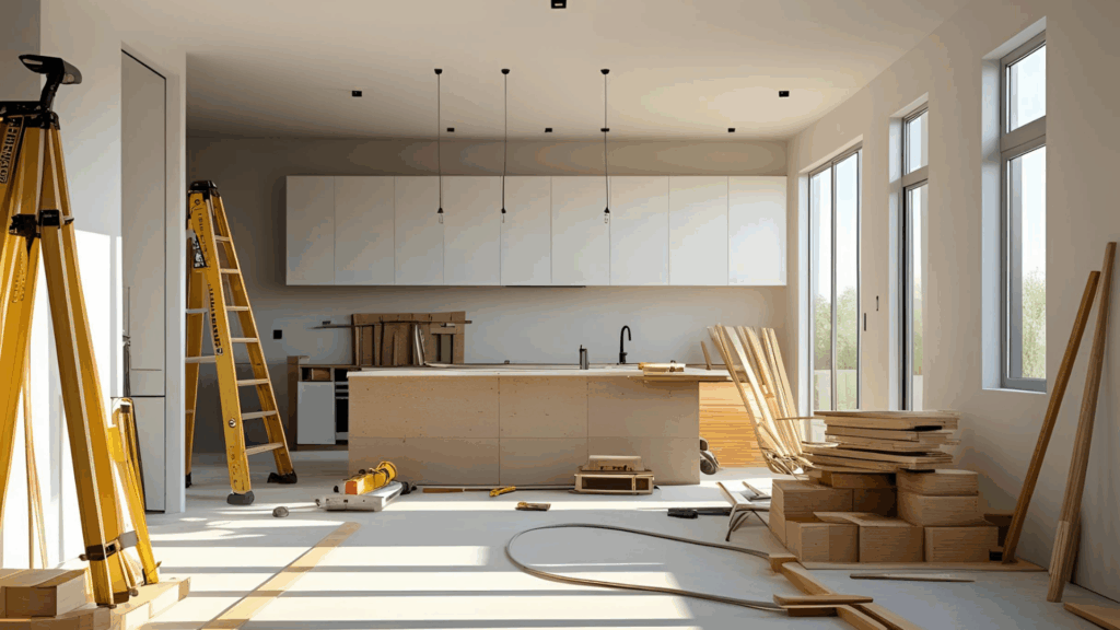 visually representing of post-construction cleaning